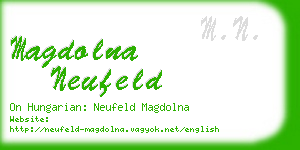 magdolna neufeld business card